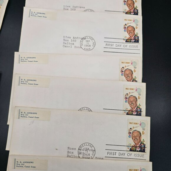 1968 First Day Of Issue Walt Disney Commemorative Stamp Envelopes 20 Lot LI3007 - Picture 6 of 9